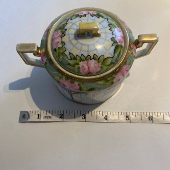 Vintage hand painted Nippon Lidded pot. Japan. Excellent condition. - Picture 11 of 11